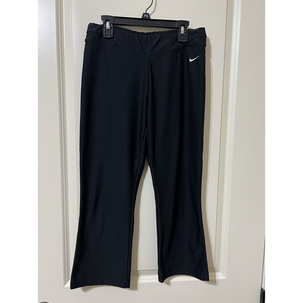 Nike Fit Dry Women's Cropped Leggings Straight Leg Black Size Small